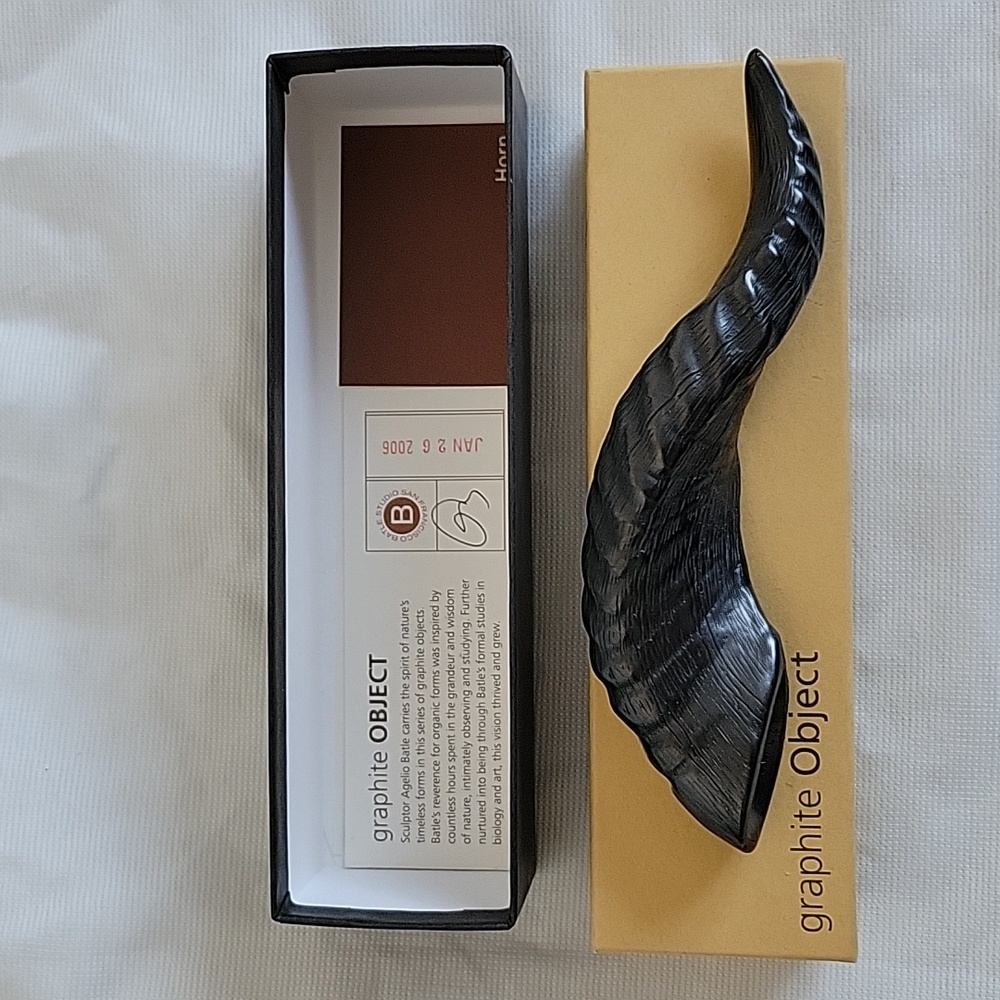 Graphite horn by Agelio Batle (retired)